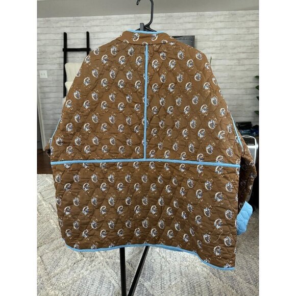 NWT In Loom Mocha Martha Floral Quilted Barn Puffer Jacket Womens Size Large - Picture 3 of 10